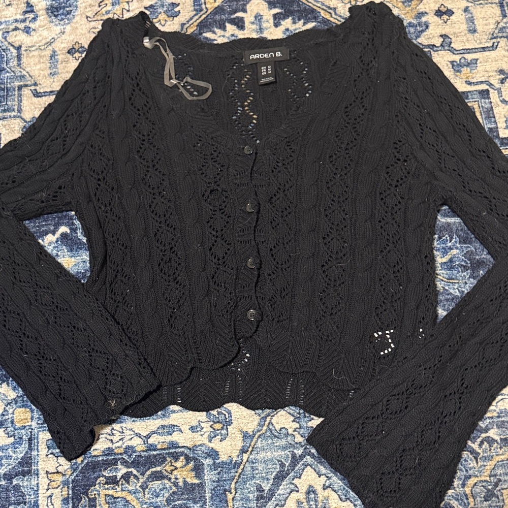Arden B Black Knit Sweater